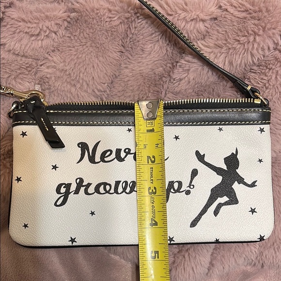 Disney Parks Dooney & Bourke White and Black Clutch with Peter Pan Design - Picture 6 of 6
